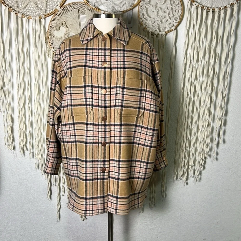 See by Chloe' Checked Wollen Coat Oversized Small